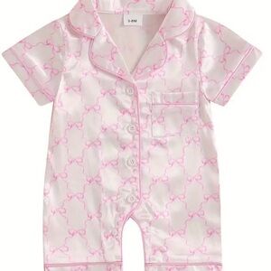 Pink and White Baby Romper
